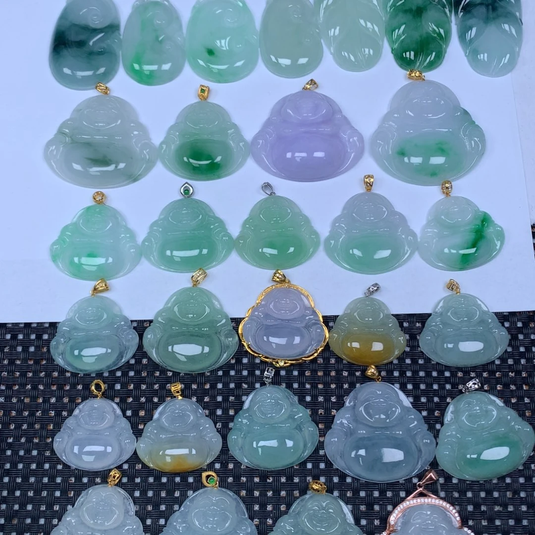 翡翠未镶嵌颈饰天然