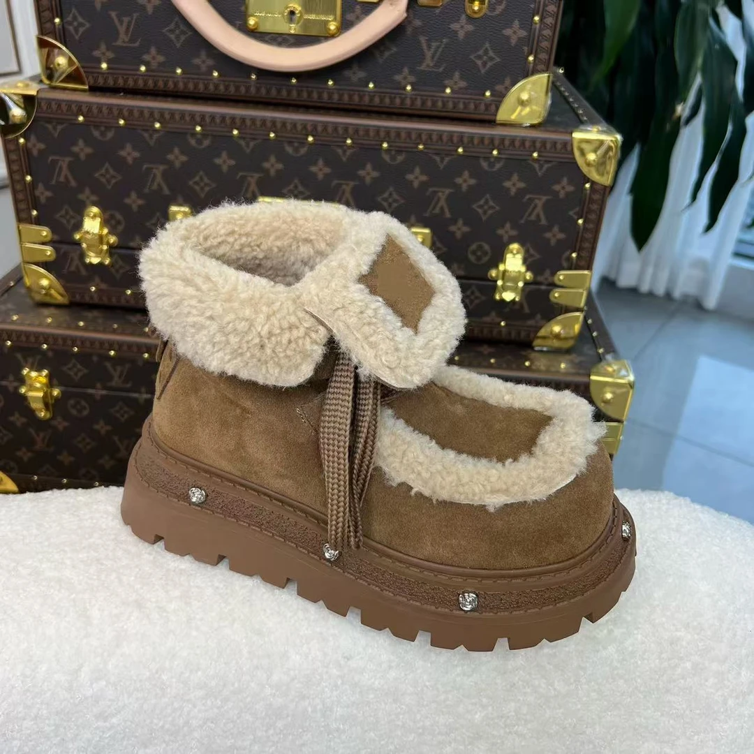 【HeiPa】安暖家秋冬雪地靴新款厚底带时尚韩版靴子女款