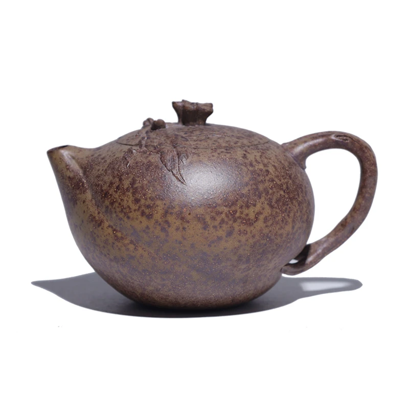 大吉羊柴烧 宜兴紫砂壶茶壶 原矿本山绿泥圣桃(小)220ml徐顺伟