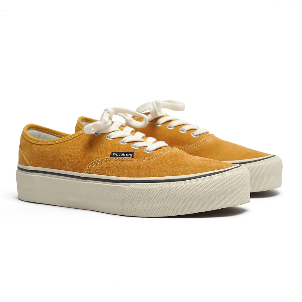 日系复古经典款百搭水染翻毛皮休闲板鞋休闲实心底硫化鞋鞋子