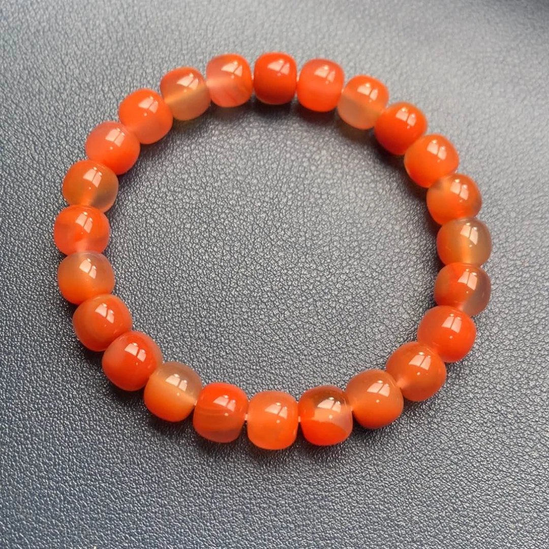 南红玛瑙未镶嵌保山天然原矿南红8mm+飘花手串