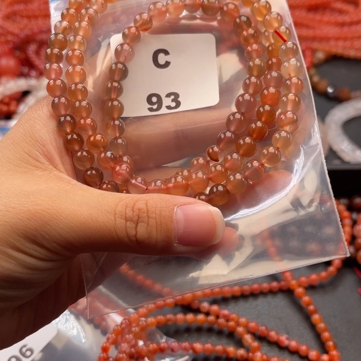 南红玛瑙未镶嵌多样性发货默认微瑕称重7mm