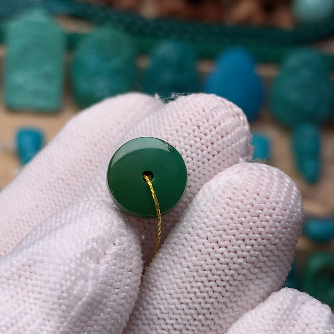 未镶嵌绿松石珠宝奇石10.5mm