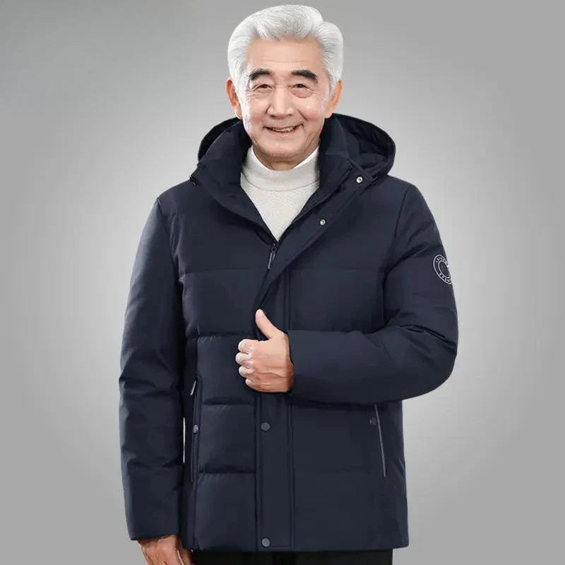 中老年加绒加厚羽绒服秋冬必备爸爸外套
