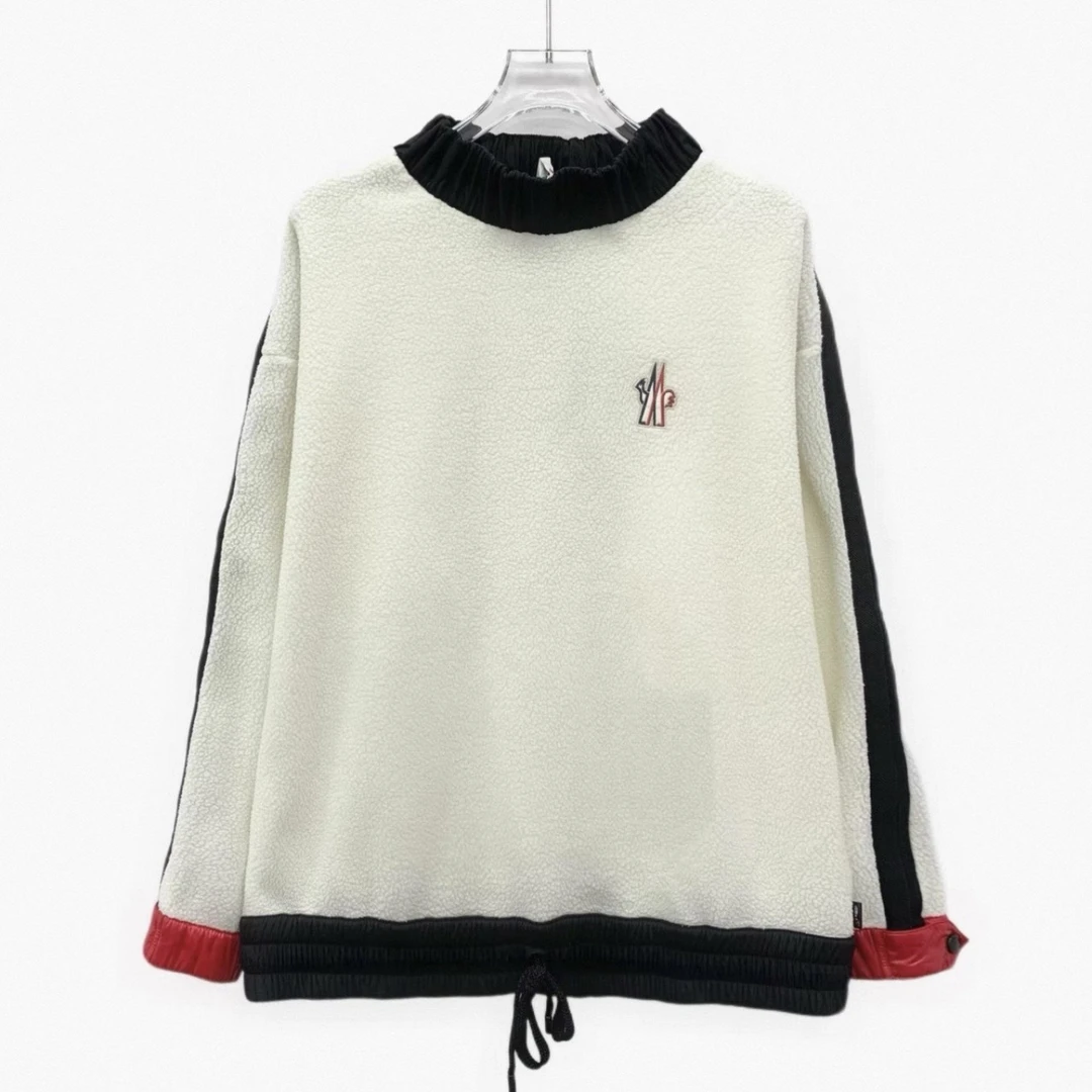 未使用 MONCLER 汤/P245518919/奶白色 经典logo 卫衣 S