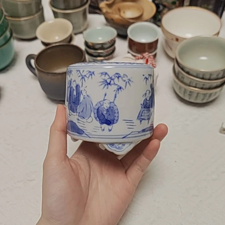 陶瓷名家道八手绘香炉