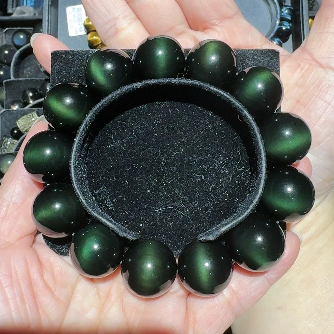 *****黑曜岩未镶嵌手链