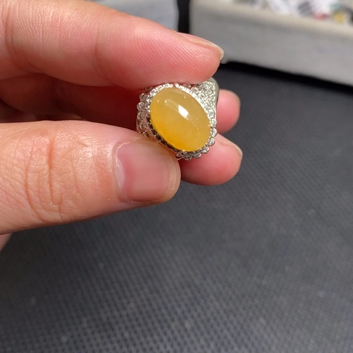 翡翠戒指未镶嵌缅甸天然翡翠戒指