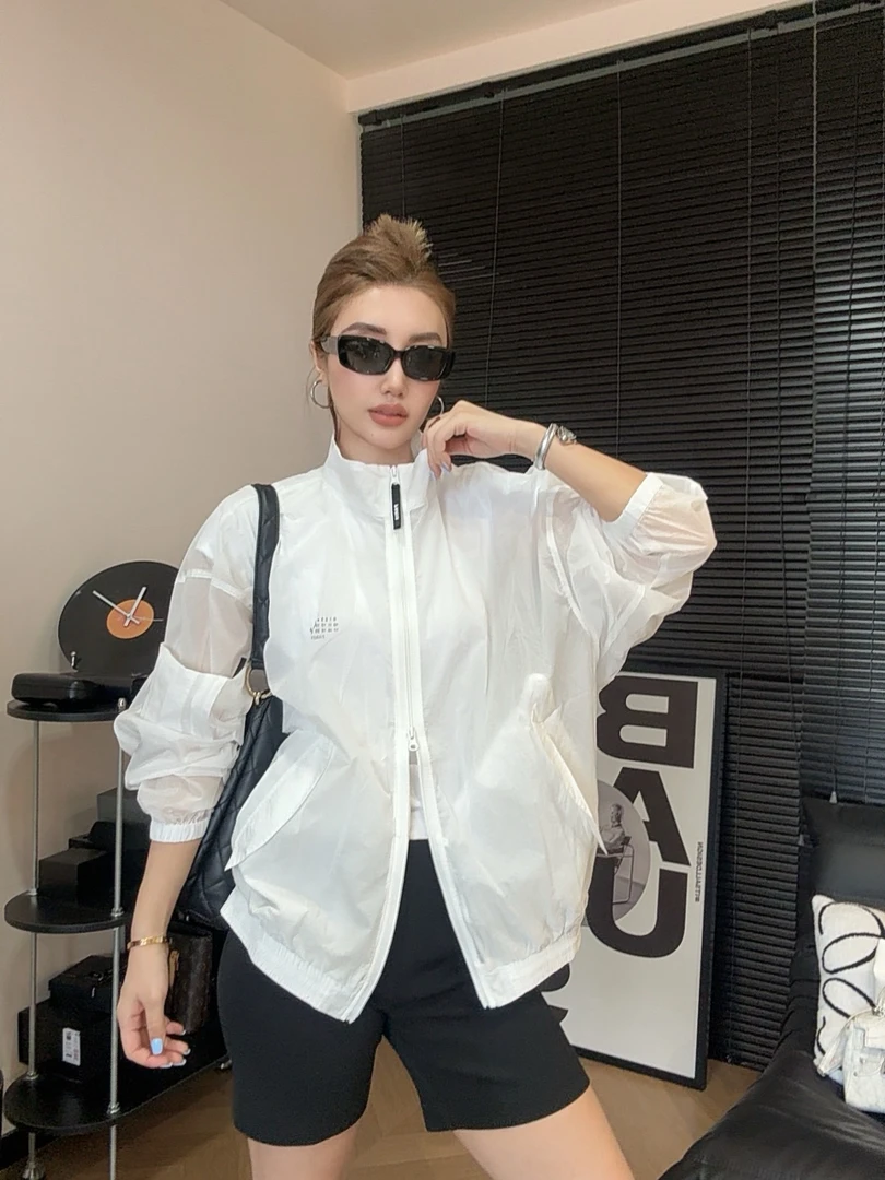 【U娜】夏季薄款透气宽松立领长袖防晒上衣休闲外套