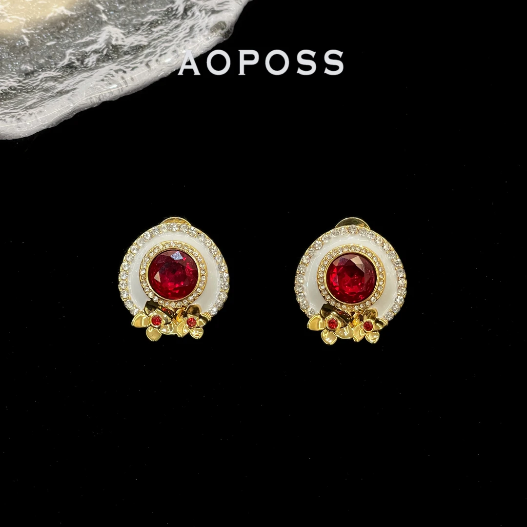 AOPOSS 铜合金耳饰 【清仓孤品】[千金礼帽]耳钉耳夹精致耳钉