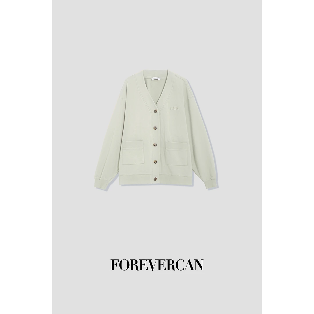 FOREVERCAN“埃文河畔”100苏文棉宽松开衫外套 SC21954