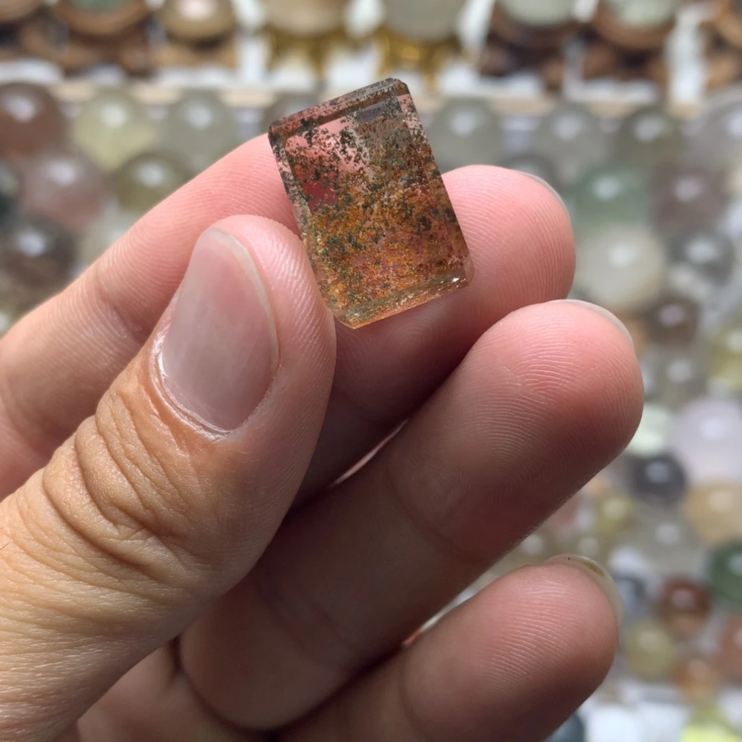 水晶珠宝半成品未镶嵌幽灵吊坠