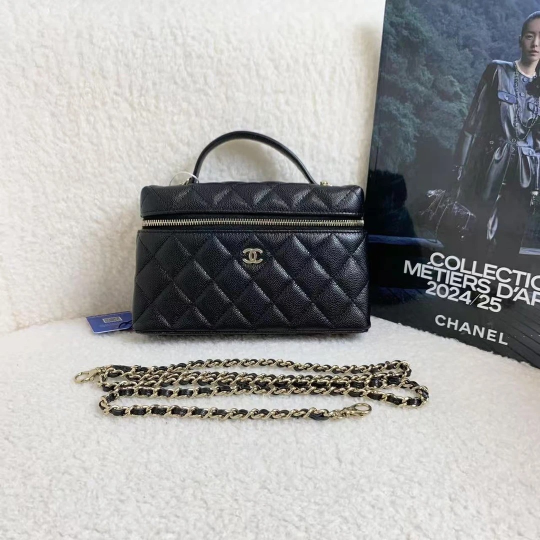 99新 Chanel/香奈儿 壹臻/25C黑金牛饭盒包 66616528