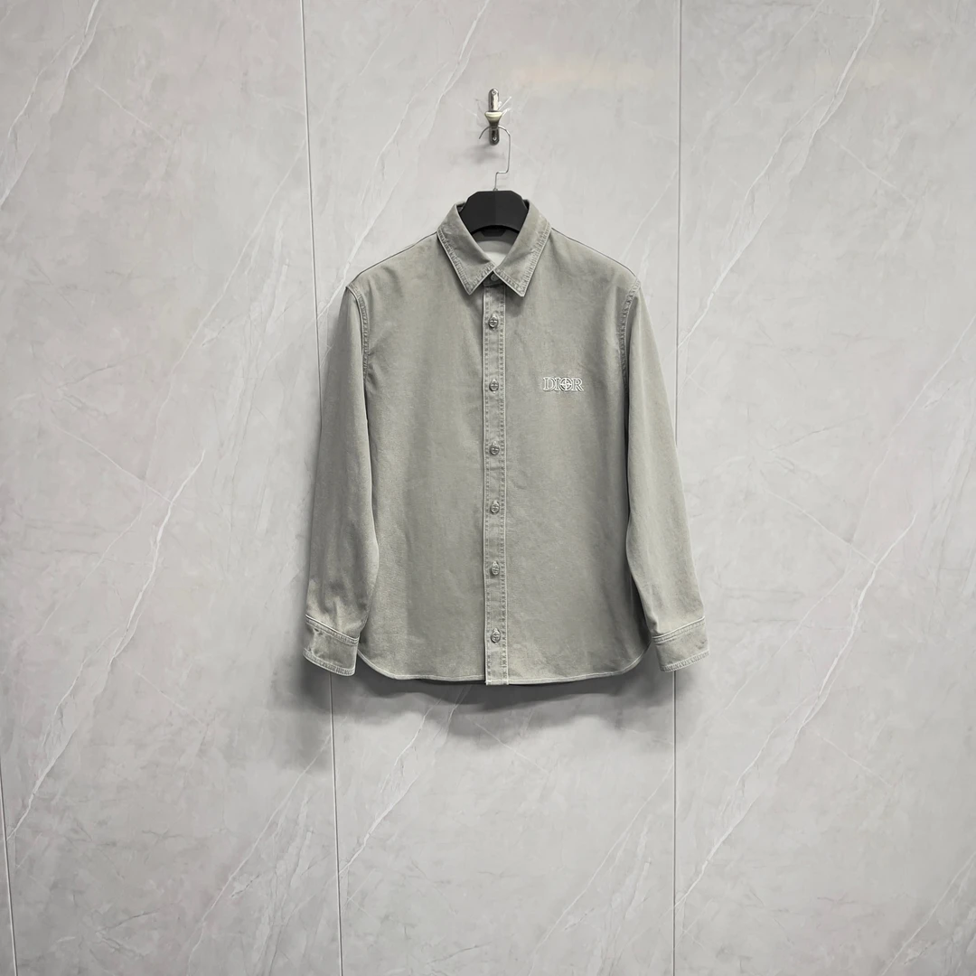 全新未使用 DIOR/迪奥 石头岛胸口刺绣Logo衬衫式夹克RK133/37码