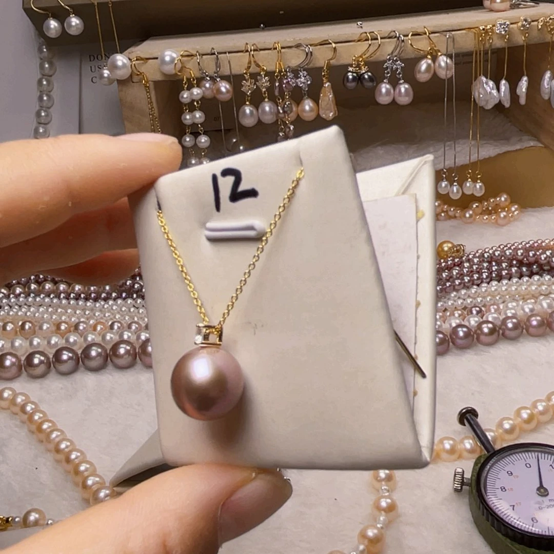 银S925镶嵌淡水珍珠珍珠首饰