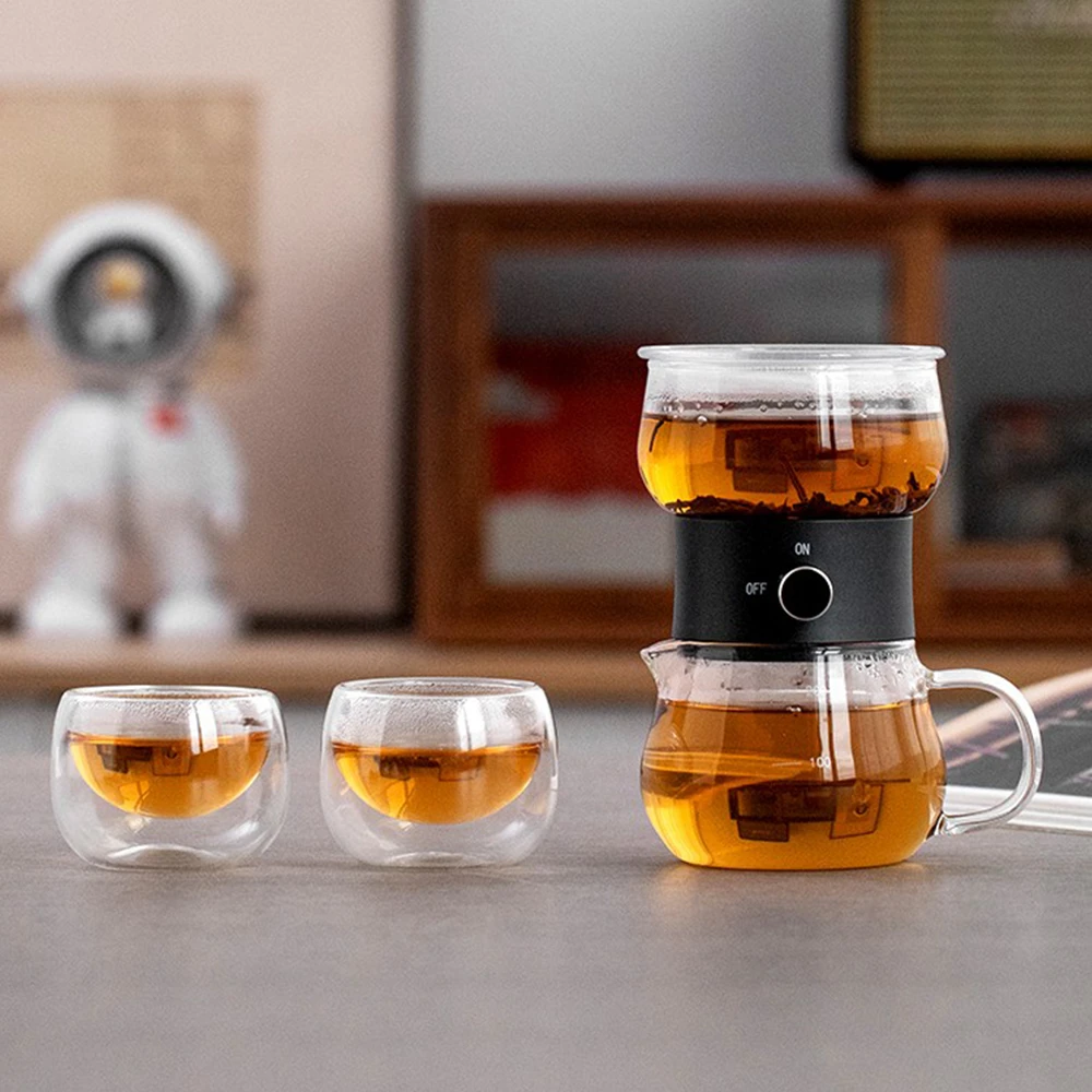 小可企鹅快客壶懒人泡茶壶耐热玻璃茶水分离小型家用便携式飘逸杯