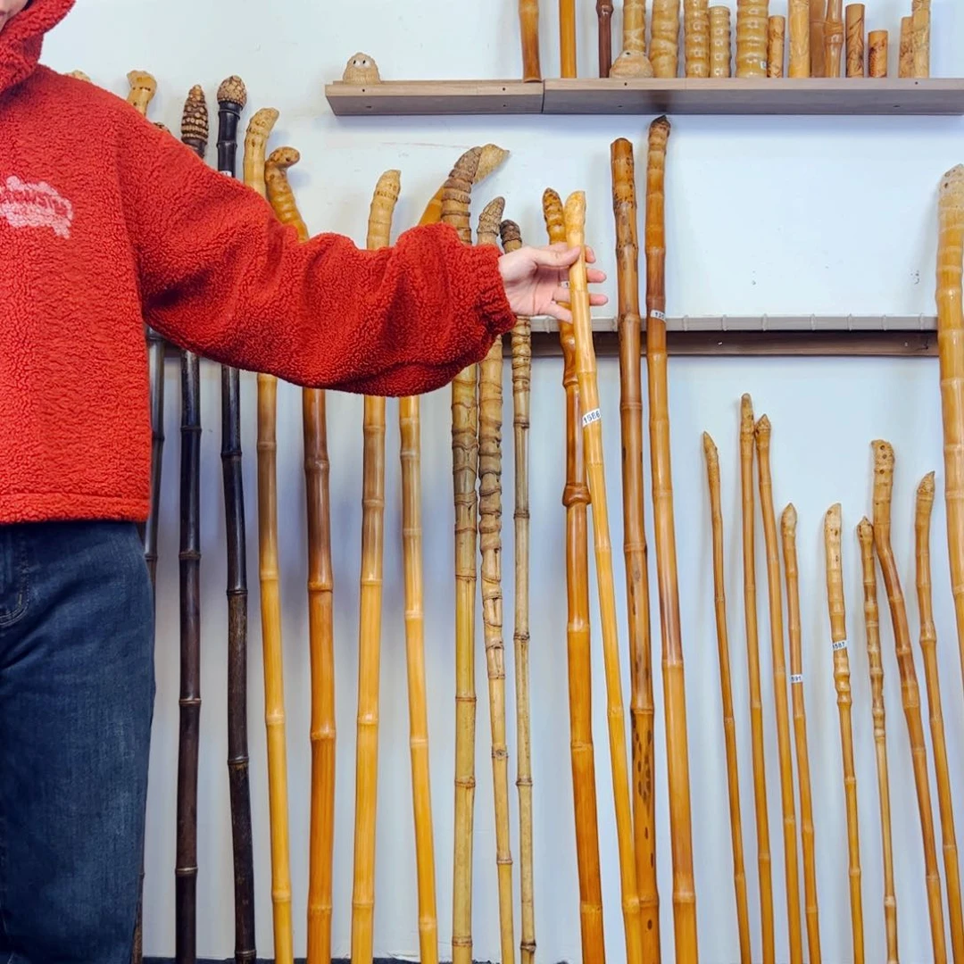 1586玉竹手持把玩棍文玩把件