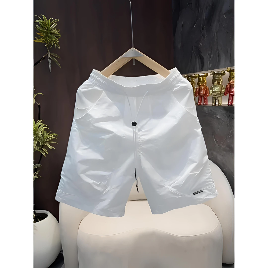 男士夏季港风工装短裤五分裤时尚薄款纯色运动裤子短裤速干简约