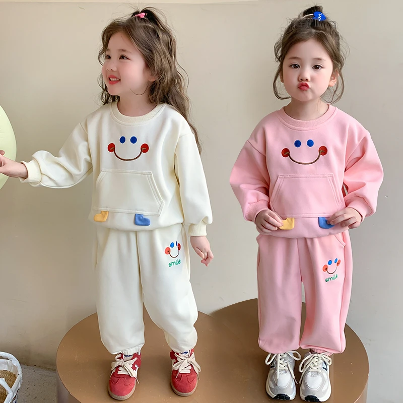 女童卫衣套装秋季2025新款小女孩洋气韩版休闲两件套儿童秋装潮