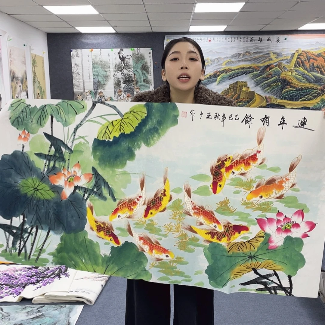 国画作品小姐姐放漏…