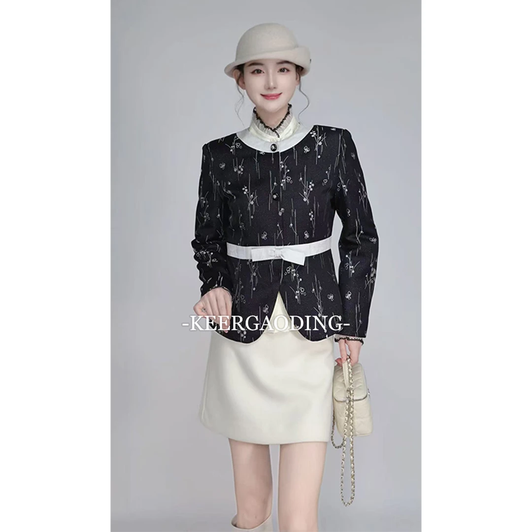 【可儿·高定】非遗宋锦新中式设计师款夹桑蚕丝羊毛外套JC7307