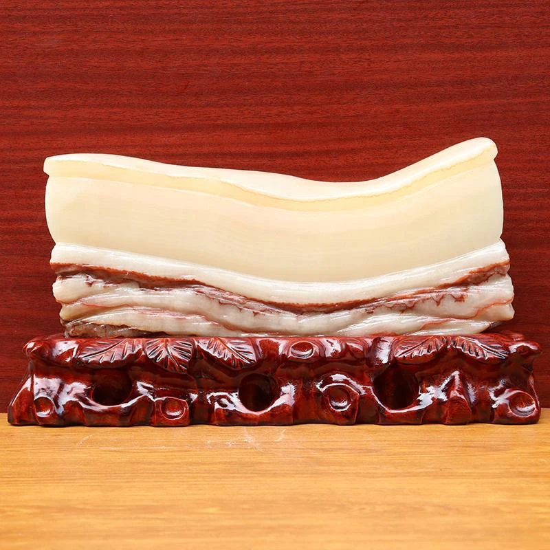 奇石摆件天然石材猪肉石五花肉装饰工艺品礼物礼品34*18*4cm3954g