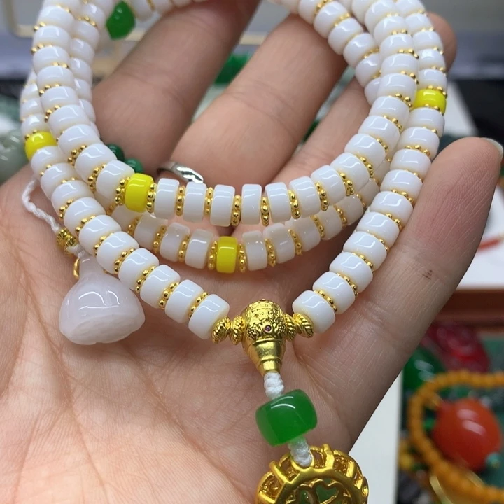 合金颈饰玛瑙/玉髓吊坠