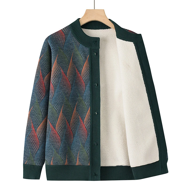 中老年人秋装外套女奶奶装加绒加厚保暖毛衣上衣老人秋冬衣服时髦