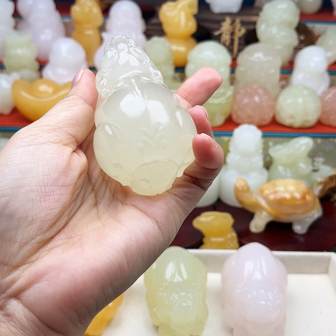 1***3石材貔貅手吧摆件