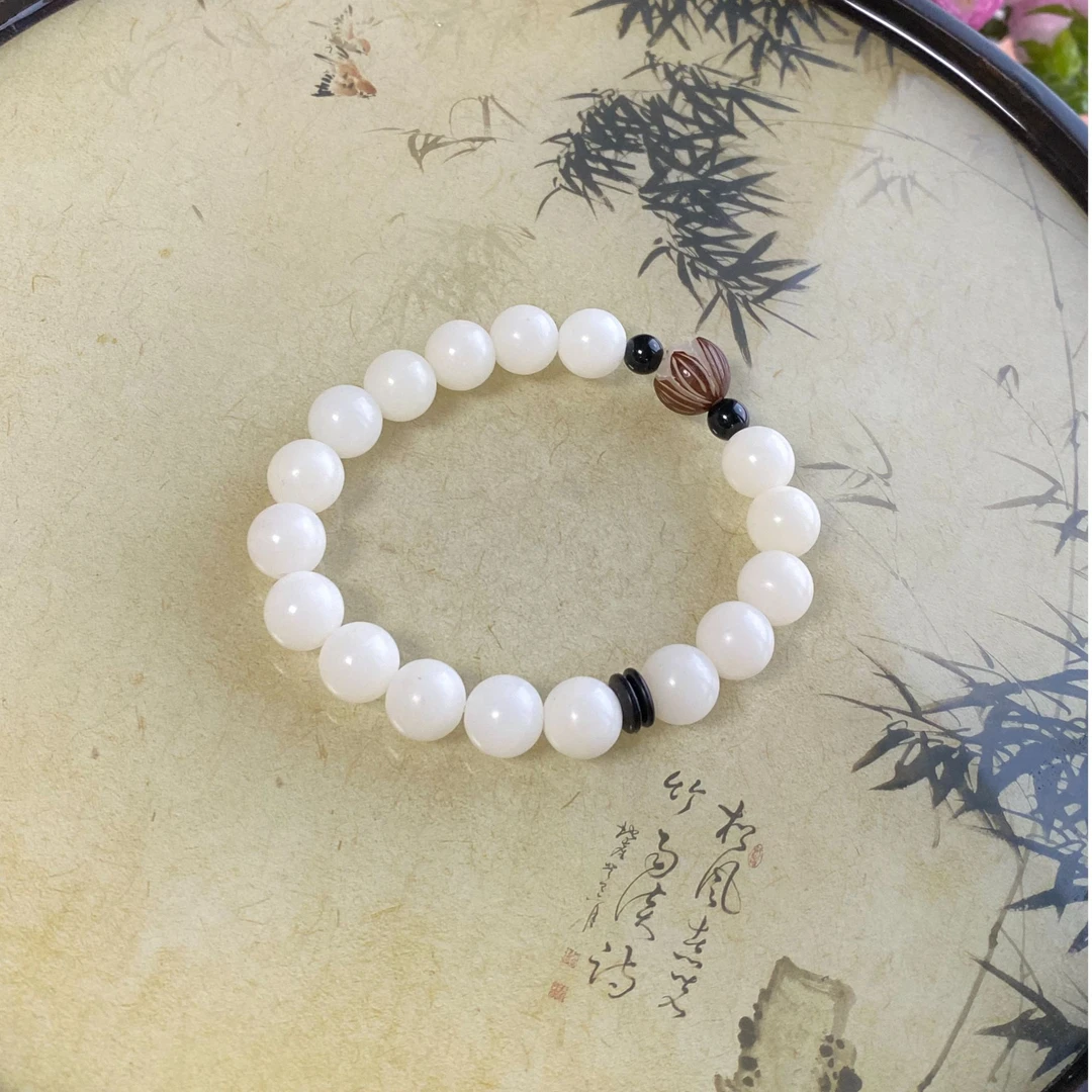 天然菩提奶白大珠珠手串*多样性发其一