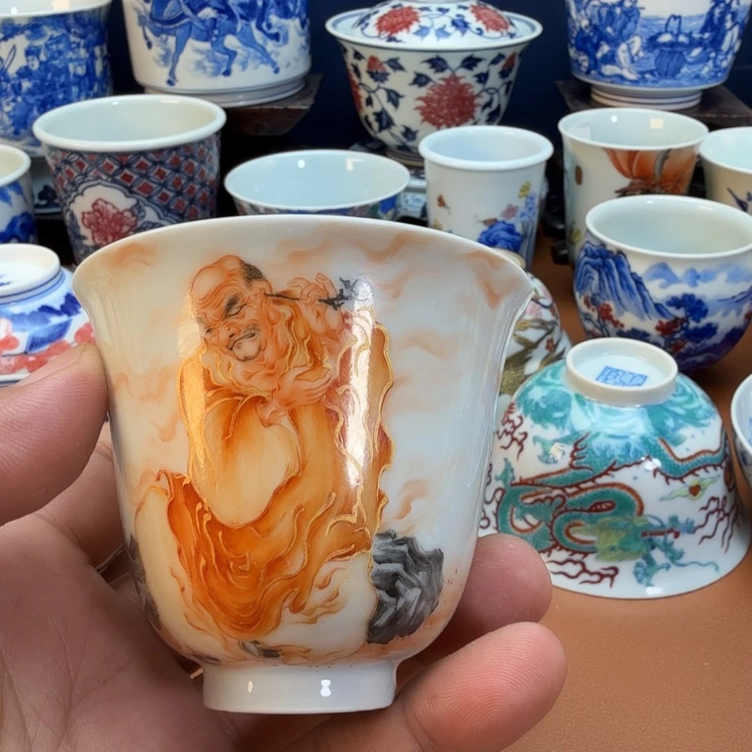 巴***哥杯子景德镇全手工手绘陶瓷