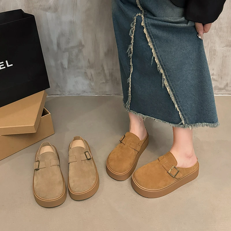 2025春夏时尚百搭经典洋气简约设计款厚底防滑勃肯拖鞋外穿女鞋