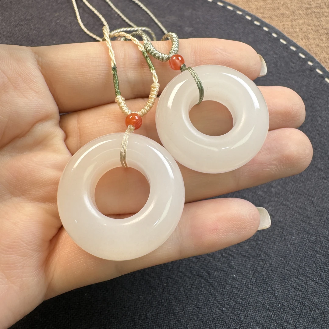 天然玉石平安环男女款简约时尚百搭玉石饰品多样性发货拍一发一