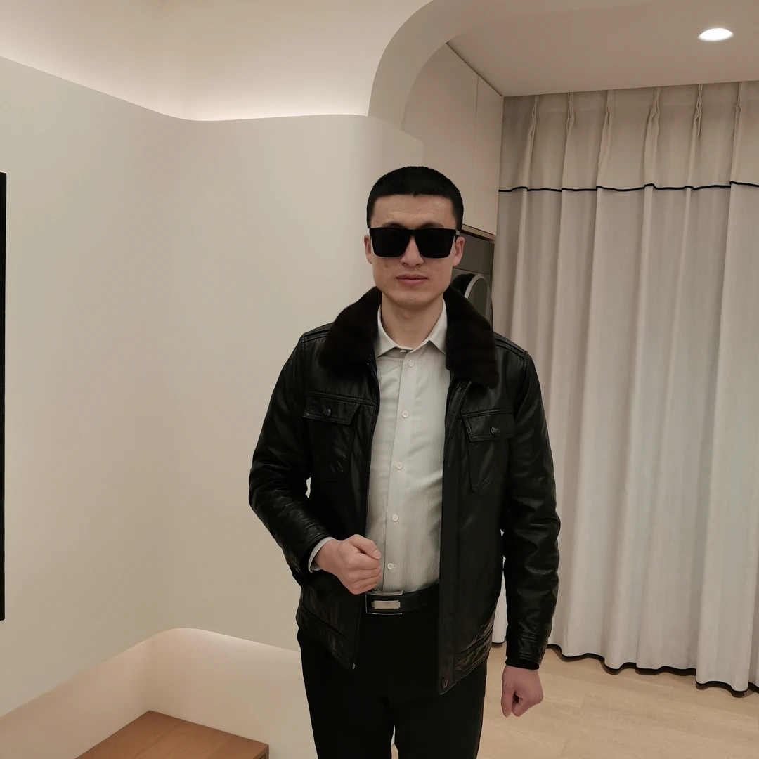 海宁貂毛领皮夹克拆卸内胆油蜡牛皮翻领貂绒男士皮衣外套