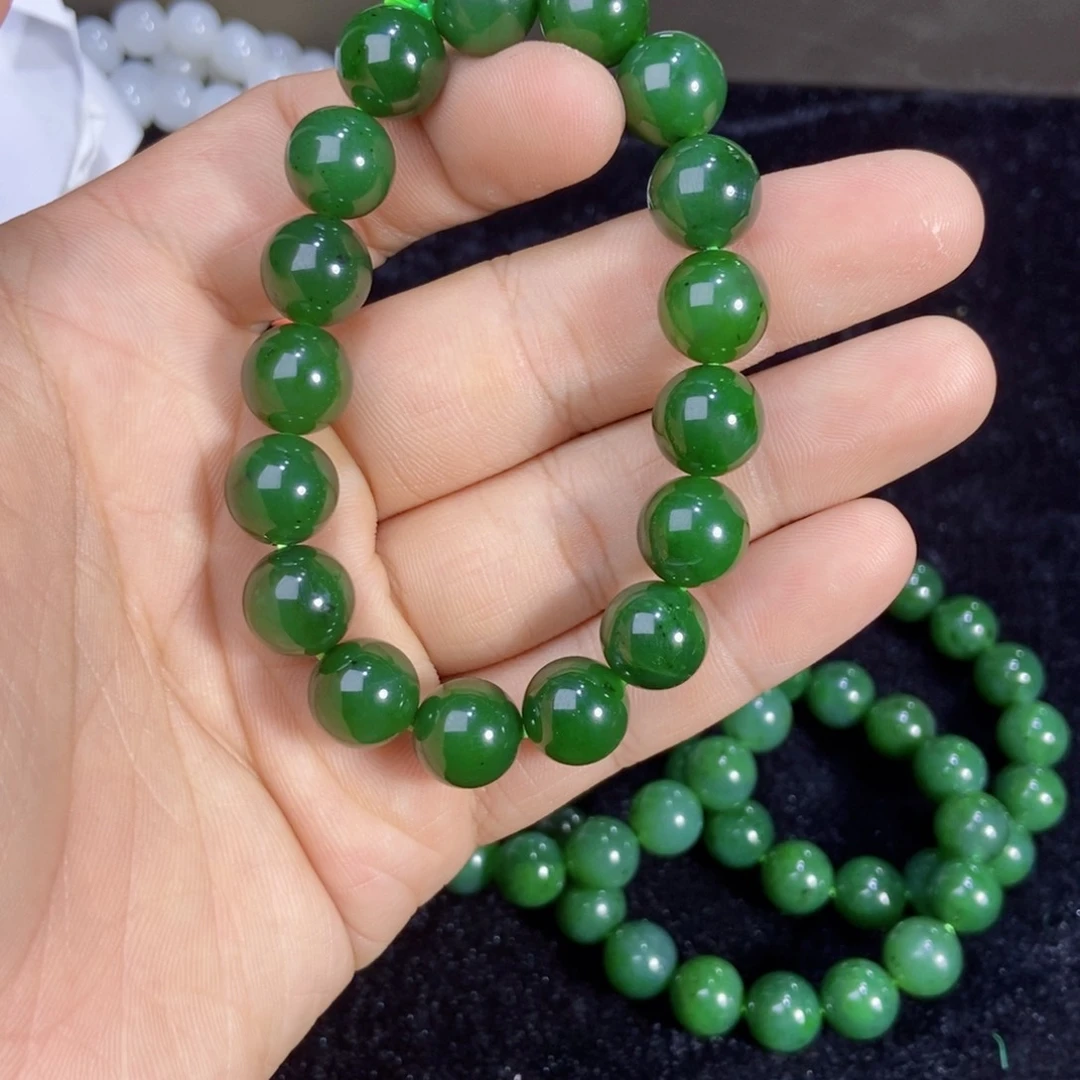 手串未镶嵌和田玉纯天然卡12和田玉8号矿碧玉手串多样性发货