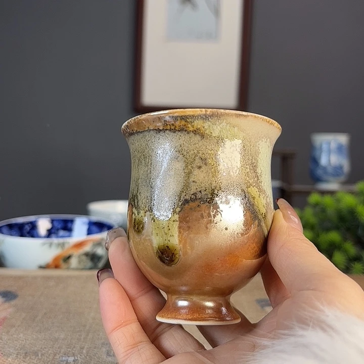 摆件景德柴烧茶杯多人