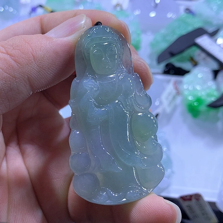 颈饰未镶嵌翡翠天然翡翠A货吊坠