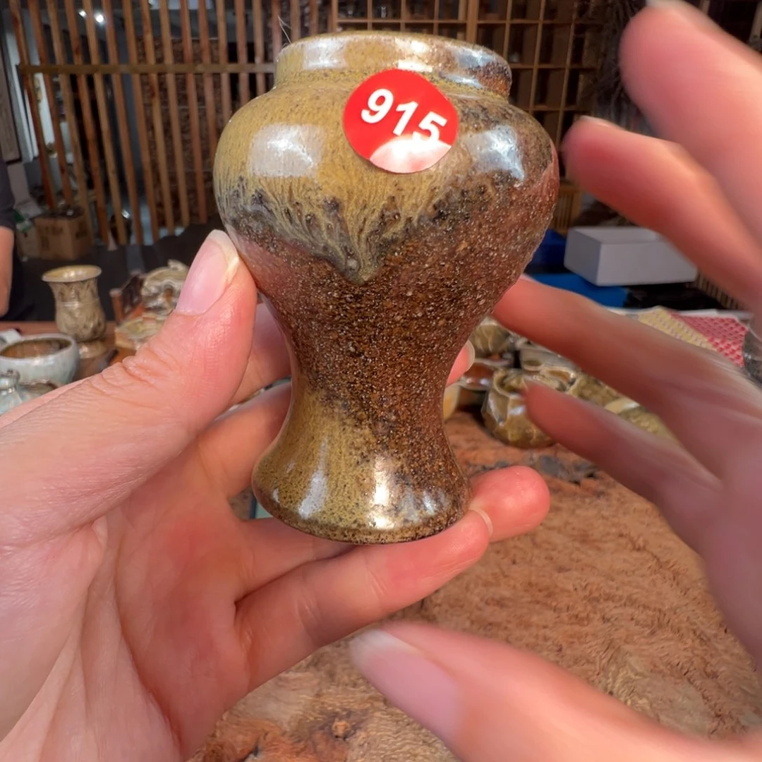 杯915柴烧小花器呀呀呀