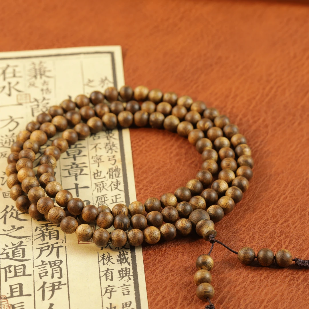 海南沉香火麒麟多圈0.8✖️108圆珠手串