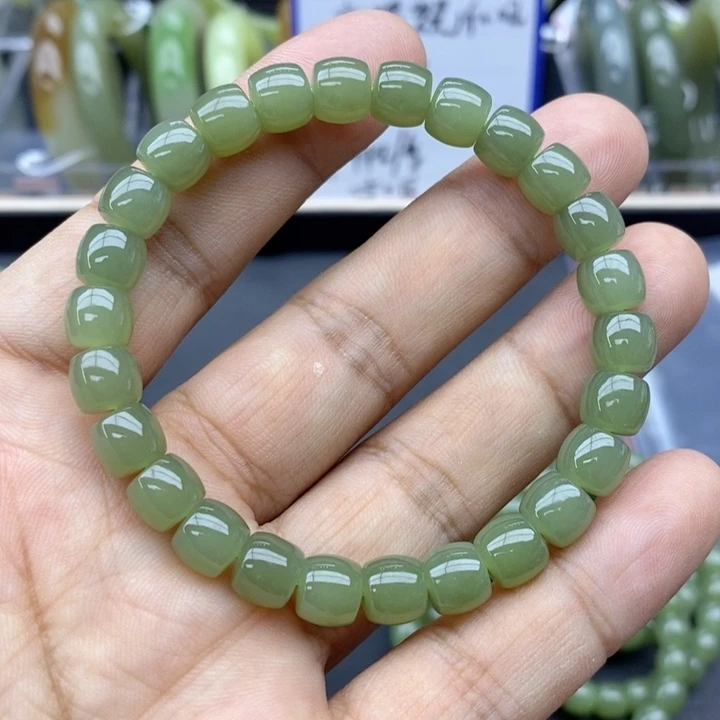 和田玉未镶嵌手链卡8