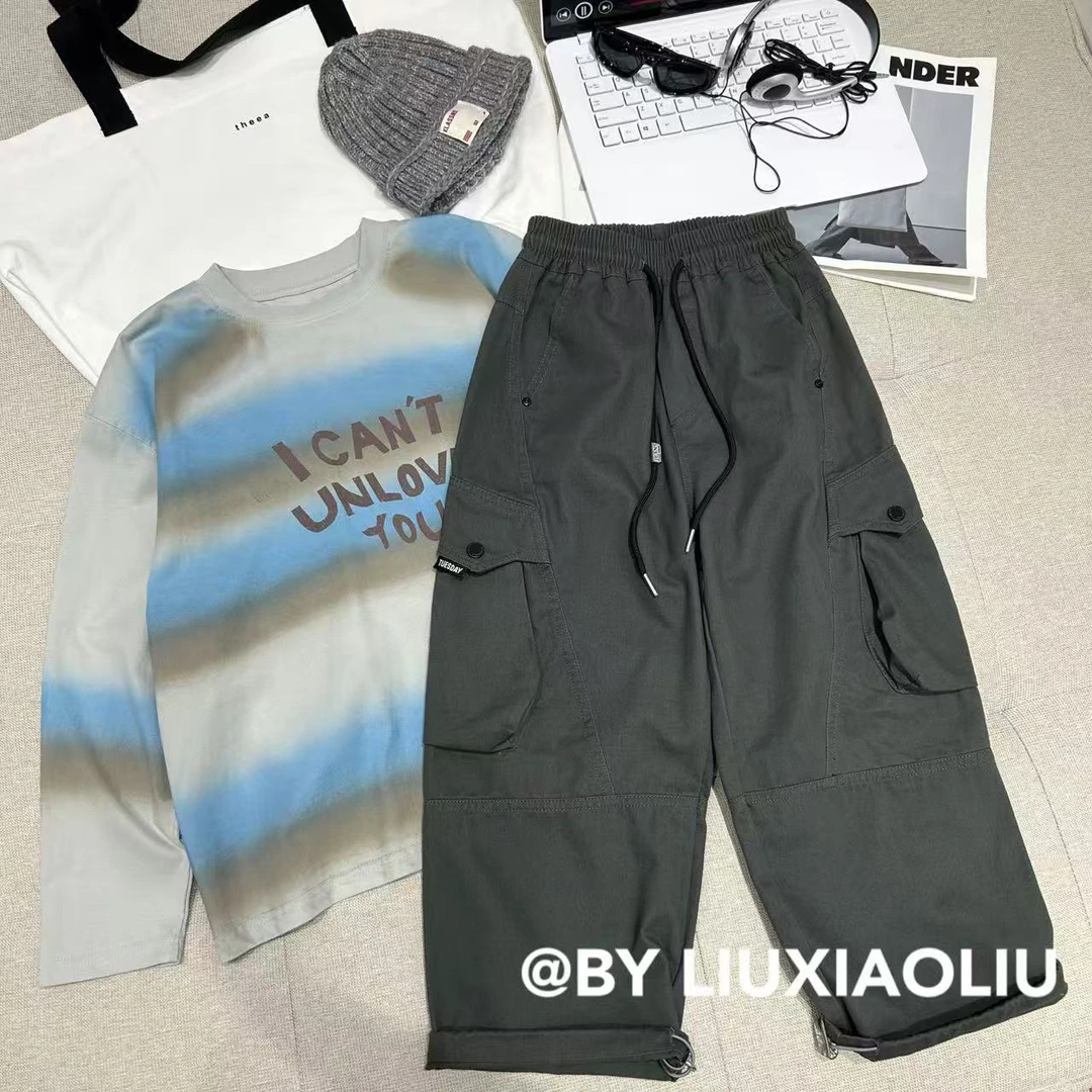 杭州六小六正版BY LIUXIAOLIU秋季儿童工装长裤17430