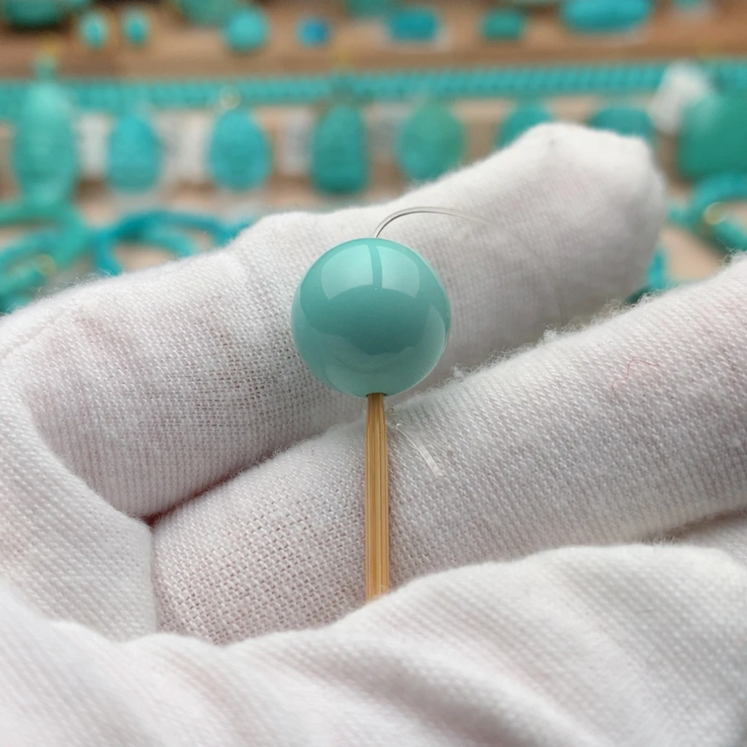 绿松石未镶嵌珠宝奇石12.5mm