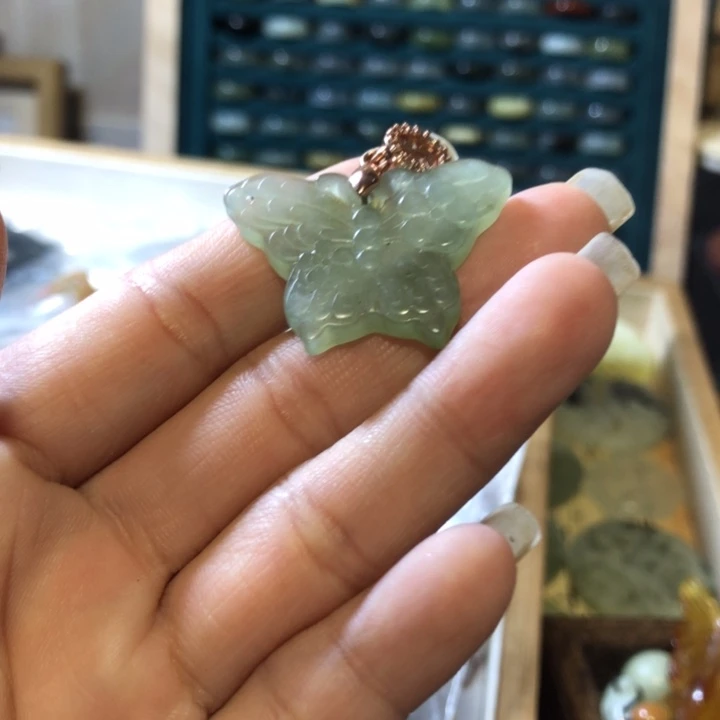 岫玉未镶嵌岫玉耳环