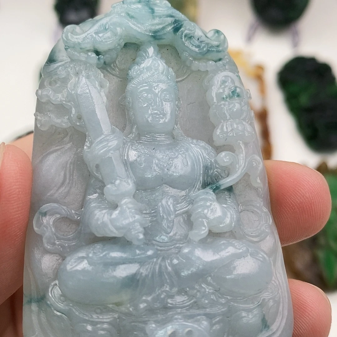 定制翡翠未镶嵌虚空藏菩萨