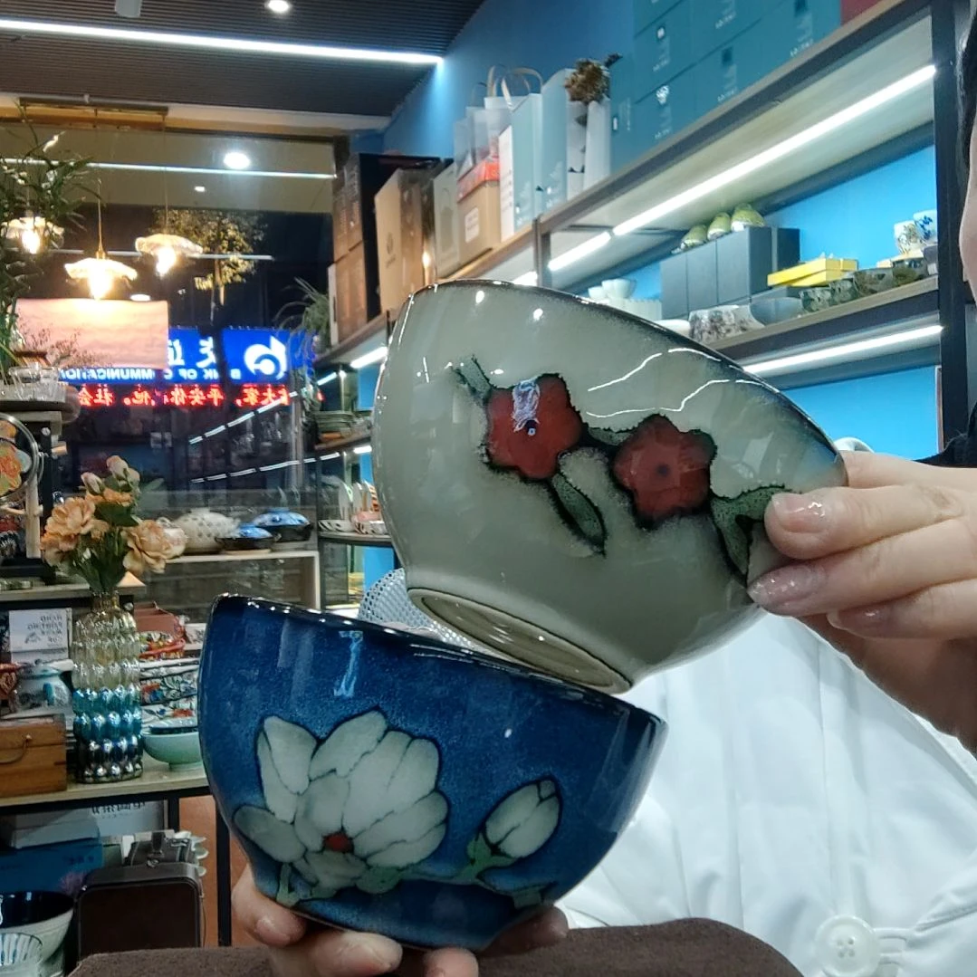 瓷片用****3小可陶瓷高温釉下彩一组十二只各六只