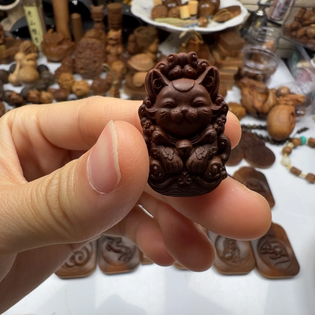 檀香木招财猫老山檀