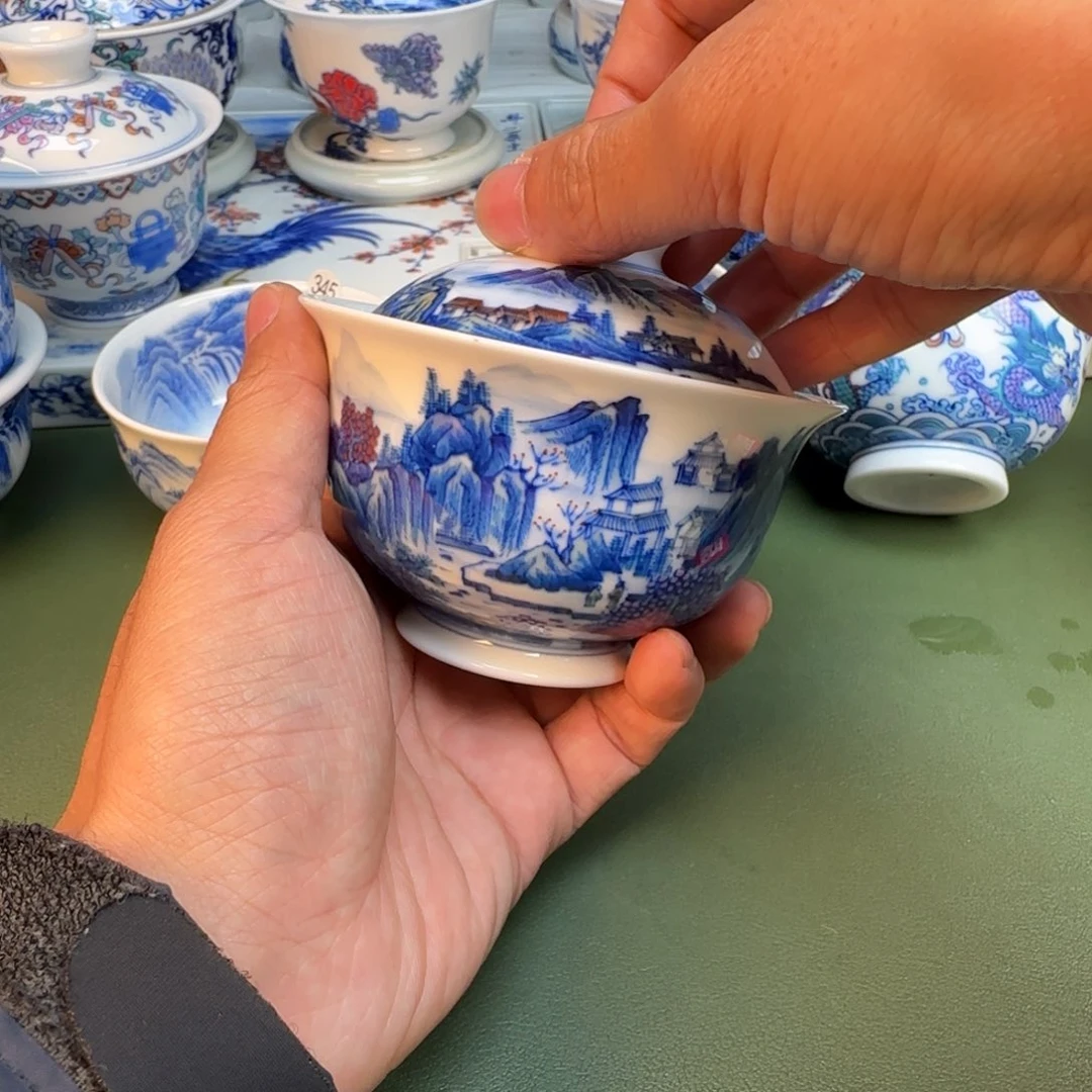 陶纯手工纯手绘茶具石头391