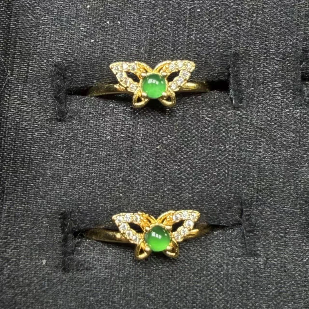 【玉经纶】180826/Q64-天然A货翡翠戒指-多样性发其一