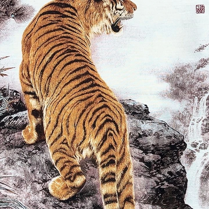 国画纯手绘作品真人手绘