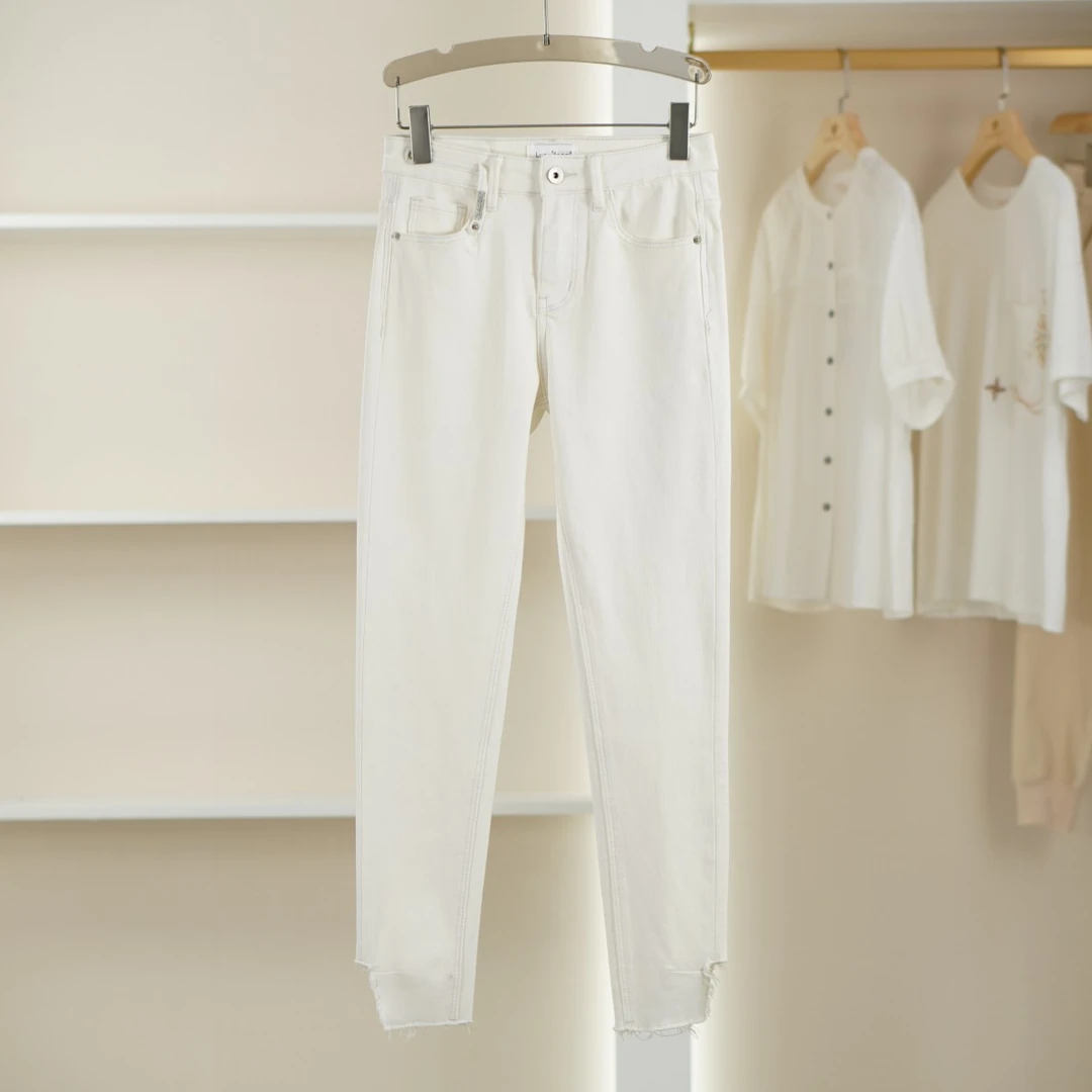 麦迪尚品【当季新款】5033096 春秋修身小脚牛仔高腰显瘦铅笔裤